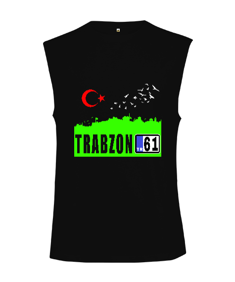 Tisho - Trabzon,Trabzon şehir,Türkiye,Türkiye bayrağı. Kesik Kol Unisex Tişört