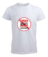 Trafik diyarın istanbul temalı tasarım Beyaz Erkek Tişört - Tisho