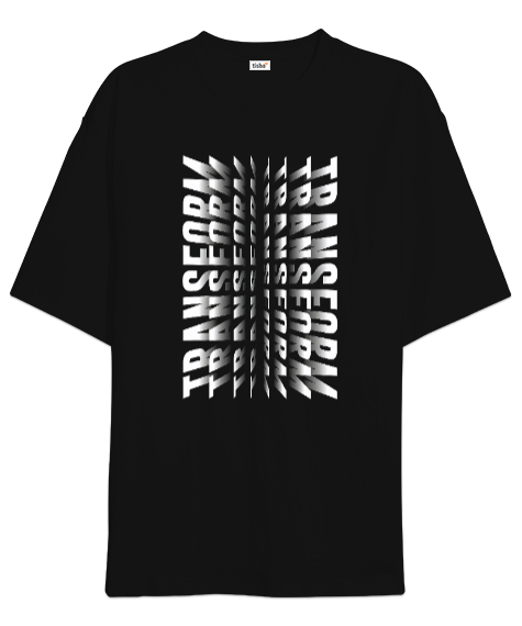 Tisho - Transform Siyah Oversize Unisex Tişört