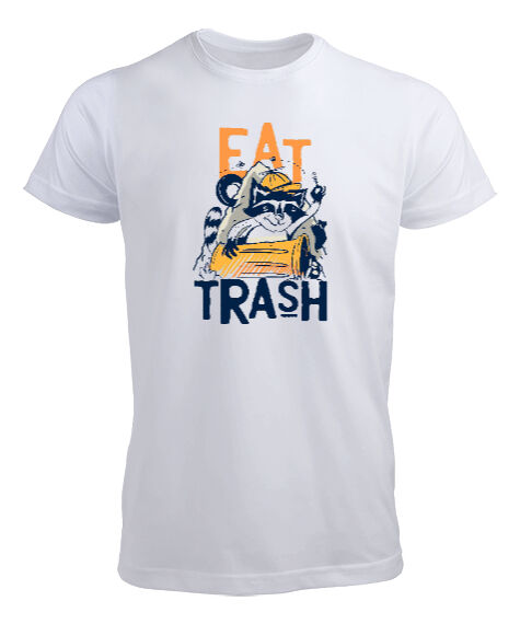 Tisho - Trash Cat Beyaz Erkek Tişört