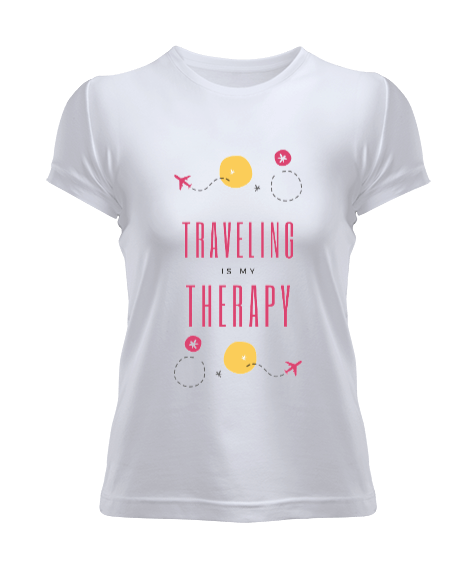 Tisho - Travelling is my therapy Kadın Tişört