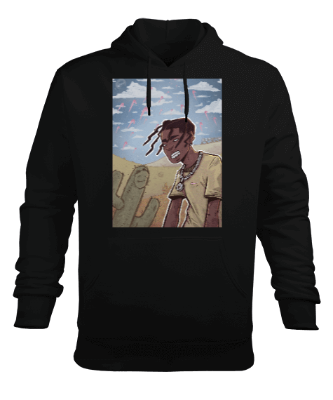 Tisho - Travis Scott Cactus Jack Hoodie Erkek Kapüşonlu Hoodie Sweatshirt