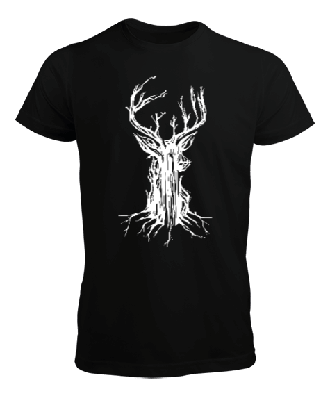 Tisho - Tree Deer Siyah Erkek Tişört