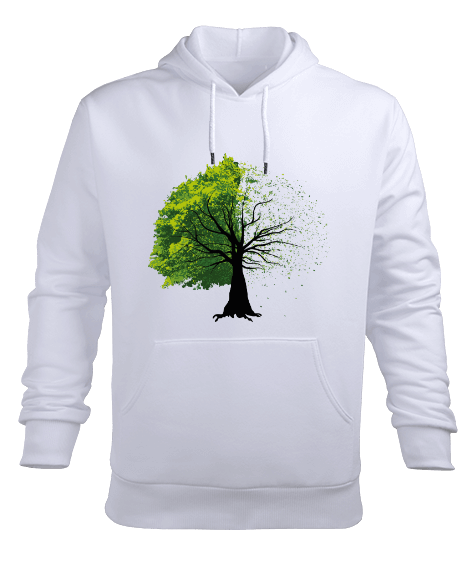 Tisho - Tree Erkek Kapüşonlu Hoodie Sweatshirt