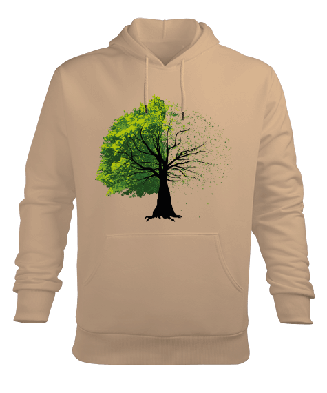 Tisho - Tree Erkek Kapüşonlu Hoodie Sweatshirt