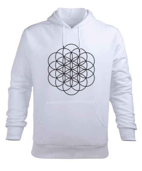 Tisho - Tree of Life Flower Erkek Kapüşonlu Hoodie Sweatshirt