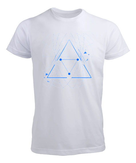 Tisho - Triangle Beyaz Erkek Tişört