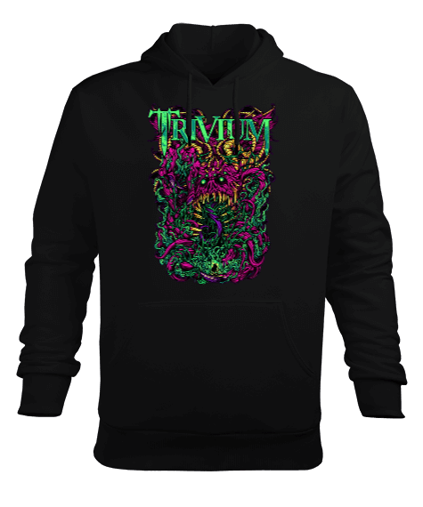 Tisho - Trivium Rock Tasarım Baskılı Erkek Kapüşonlu Hoodie Sweatshirt