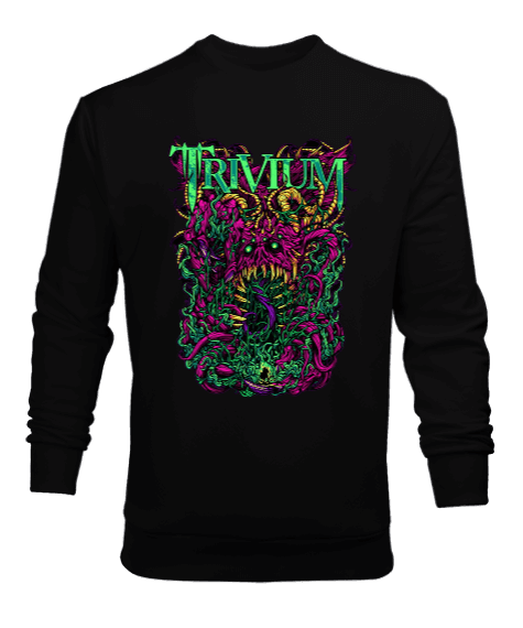 Tisho - Trivium Rock Tasarım Baskılı Erkek Sweatshirt