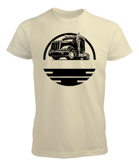 Truck - Kamyon Krem Erkek Tişört
