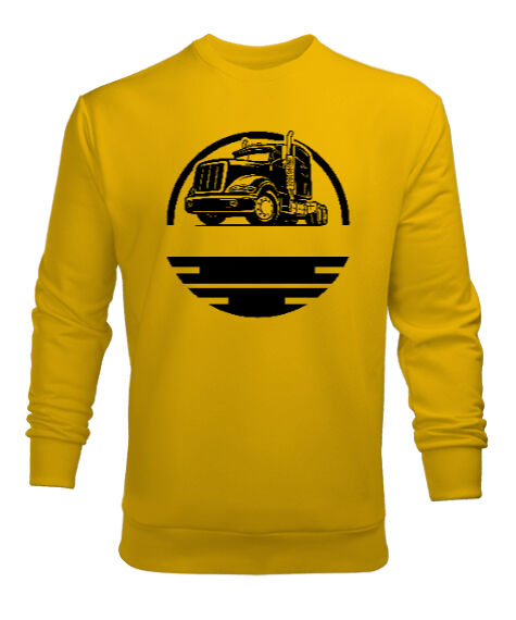 Tisho - Truck - Kamyon Sarı Erkek Sweatshirt