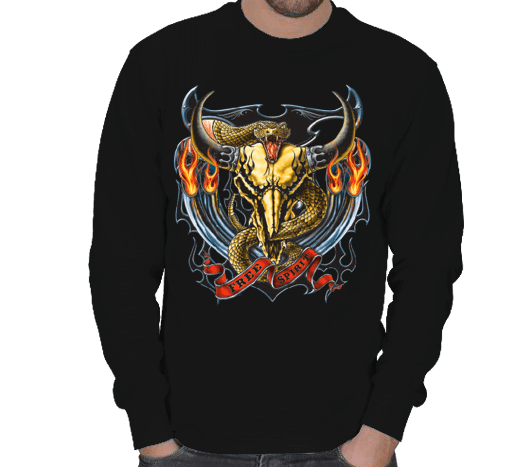 Tisho - Tte_de_mort_015 ERKEK SWEATSHIRT