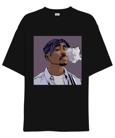 Tisho - Tupac Cartoon Oversize Unisex Tişört