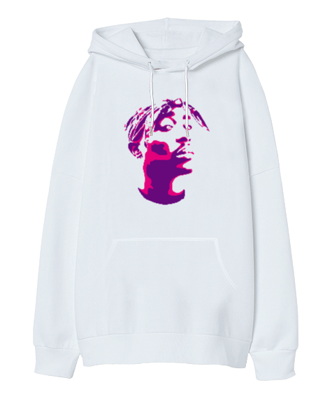 Tupac Shakur Rapper Tasar m Bask l Oversize Unisex Kapu onlu Sweatshirt Oversize Unisex Sweatshirt Tasar mlar Tisho
