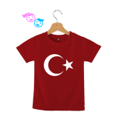Türk Bayrağı Kırmızı Çocuk Unisex - Tisho