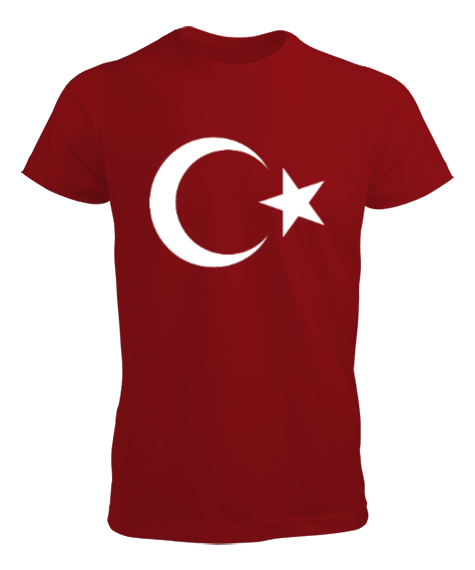 Türk Bayrağı Kırmızı Erkek Tişört - Tisho