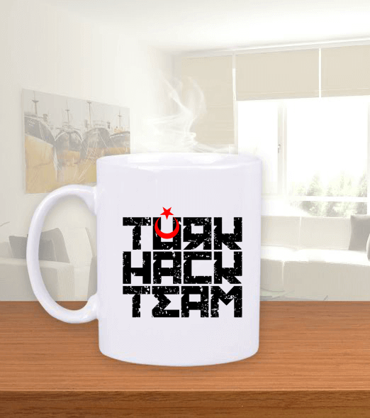 Tisho - Türk Hack Team yazılı Beyaz Kupa Bardak