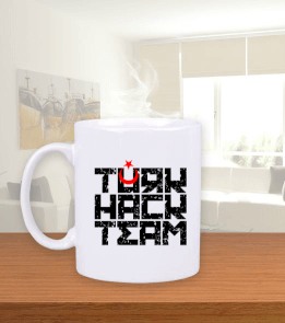 Tisho - Türk Hack Team yazılı Beyaz Kupa Bardak