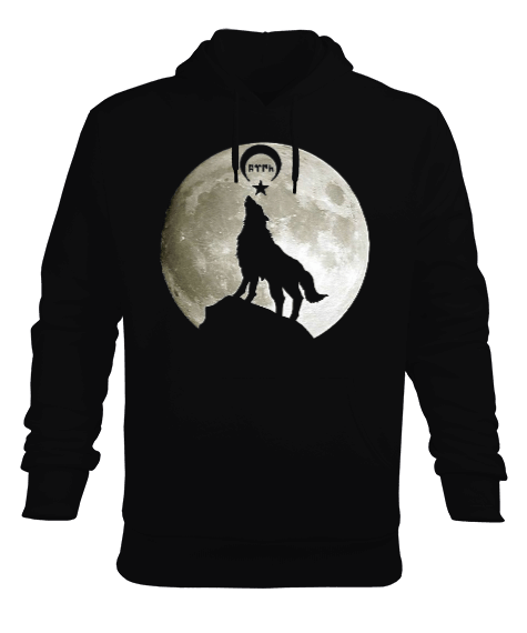 Tisho - TÜRK KURTU SWEATSHİRT Erkek Kapüşonlu Hoodie Sweatshirt