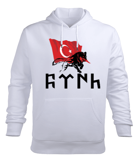 Tisho - Türkçü Temalı Erkek Kapüşonlu Hoodie Sweatshirt