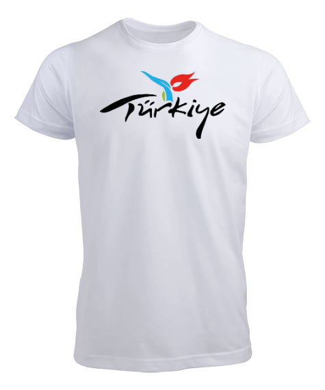 Tisho - Türkiye Baskılı Beyaz erkek Tişört Erkek Tişört