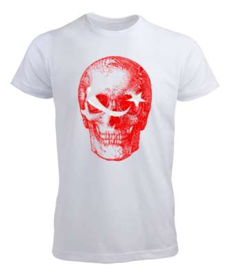 türkiye baskılı Beyaz Erkek Tişört - Tisho