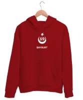 Türkiye Bayburt Kırmızı Unisex Kapşonlu Sweatshirt - Tisho