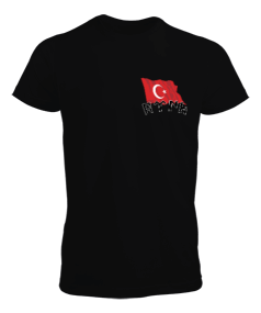 Tisho - Türkiye Bayrak Logolu Erkek Tişört