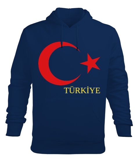 Türkiye Erkek Kapüşonlu Hoodie Sweatshirt - Tisho