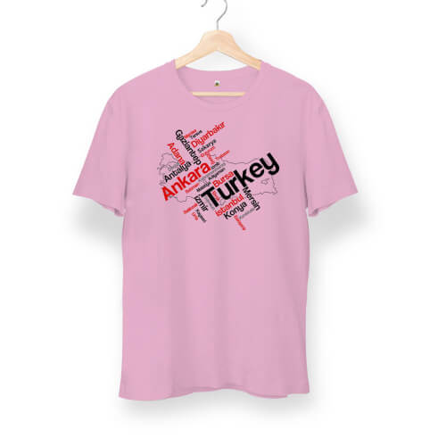 Türkiye Şehirleri Unisex Kısa Kol Tişört - Thumbnail