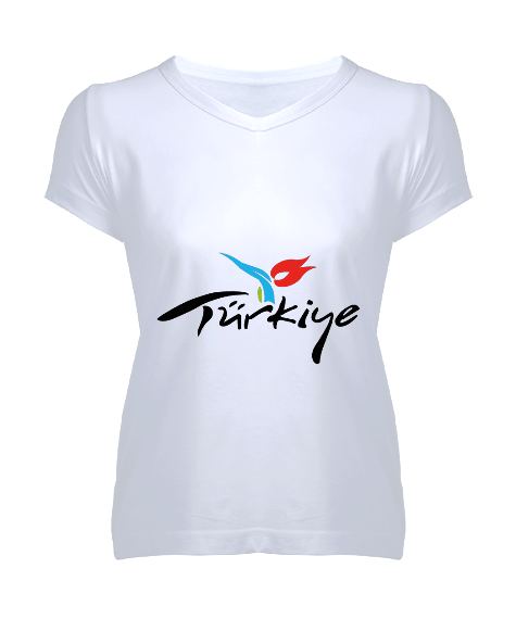 Tisho - Türkiye tasarımlı Kadın V Yaka Tişört