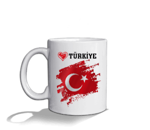 Tisho - Türkiye Temalı Beyaz Kupa Bardak
