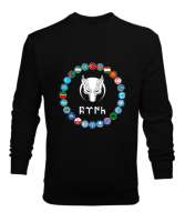 Türkiye,Turan,Göktürk,Azerbaycan,Kazakistan,Türkmenistan,Tacikistan,Özbekistan,Kyrgyzstan. Siyah Erkek Sweatshirt - Tisho