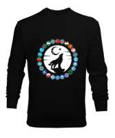 Türkiye,Turan,Göktürk,Azerbaycan,Kazakistan,Türkmenistan,Tacikistan,Özbekistan,Kyrgyzstan. Siyah Erkek Sweatshirt - Tisho