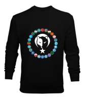 Türkiye,Turan,Göktürk,Azerbaycan,Kazakistan,Türkmenistan,Tacikistan,Özbekistan,Kyrgyzstan. Siyah Erkek Sweatshirt - Tisho