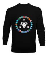 Türkiye,Turan,Göktürk,Azerbaycan,Kazakistan,Türkmenistan,Tacikistan,Özbekistan,Kyrgyzstan. Siyah Erkek Sweatshirt - Tisho