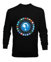 Türkiye,Turan,Göktürk,Azerbaycan,Kazakistan,Türkmenistan,Tacikistan,Özbekistan,Kyrgyzstan. Siyah Erkek Sweatshirt - Tisho