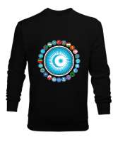 Türkiye,Turan,Göktürk,Azerbaycan,Kazakistan,Türkmenistan,Tacikistan,Özbekistan,Kyrgyzstan. Siyah Erkek Sweatshirt - Tisho
