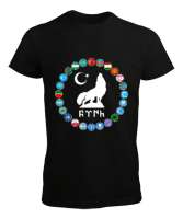 Türkiye,Turan,Göktürk,Azerbaycan,Kazakistan,Türkmenistan,Tacikistan,Özbekistan,Kyrgyzstan. Siyah Erkek Tişört - Tisho