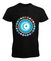 Türkiye,Turan,Göktürk,Azerbaycan,Kazakistan,Türkmenistan,Tacikistan,Özbekistan,Kyrgyzstan. Siyah Erkek Tişört - Tisho