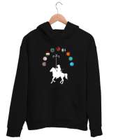 Türkiye,Turan,Göktürk,Azerbaycan,Kazakistan,Türkmenistan,Tacikistan,Özbekistan,Kyrgyzstan. Siyah Unisex Kapşonlu Sweatshirt - Tisho
