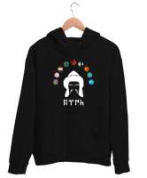 Türkiye,Turan,Göktürk,Azerbaycan,Kazakistan,Türkmenistan,Tacikistan,Özbekistan,Kyrgyzstan. Siyah Unisex Kapşonlu Sweatshirt - Tisho