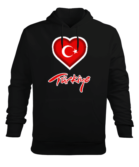 Türkiye,Turkey,Turkey Flag,türkiye bayrağı,türk. Erkek Kapüşonlu Hoodie Sweatshirt - Tisho