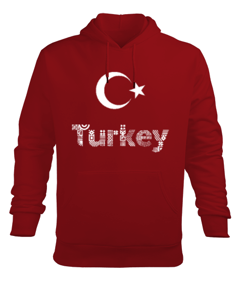 Tisho - Türkiye,Türkiye bayrağı. Erkek Kapüşonlu Hoodie Sweatshirt