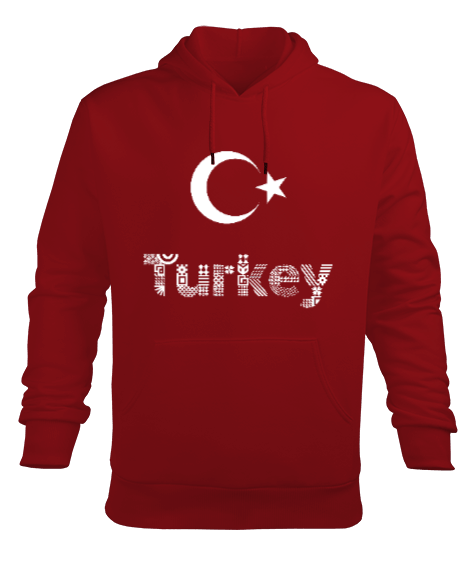 Tisho - Türkiye,Türkiye bayrağı. Erkek Kapüşonlu Hoodie Sweatshirt