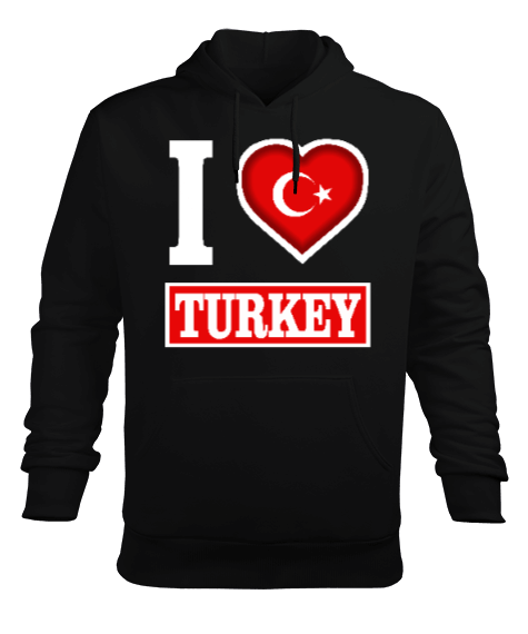 Tisho - Türkiye,Türkiye bayrağı. Erkek Kapüşonlu Hoodie Sweatshirt