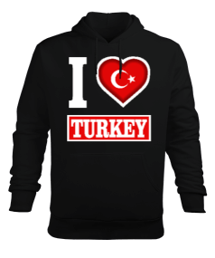 Türkiye,Türkiye bayrağı. Erkek Kapüşonlu Hoodie Sweatshirt - Tisho