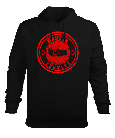 Türkiye,Türkiye bayrağı. Erkek Kapüşonlu Hoodie Sweatshirt - Tisho