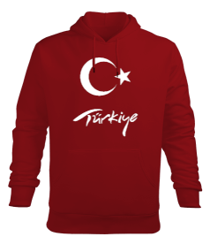 Türkiye,Türkiye bayrağı. Erkek Kapüşonlu Hoodie Sweatshirt - Tisho