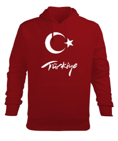 Türkiye,Türkiye bayrağı. Erkek Kapüşonlu Hoodie Sweatshirt - Tisho